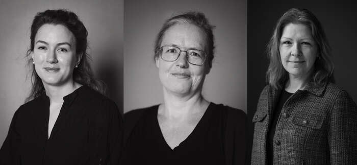 The portraits of three women