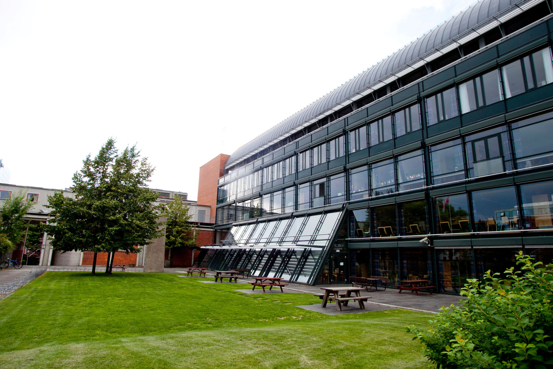 The library garden at the Police Academy campus Majorstua