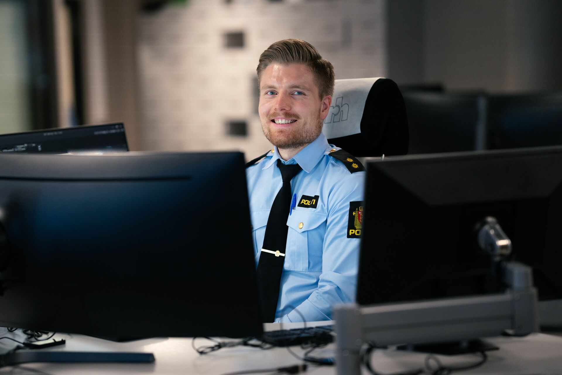 Portrait of police officer Anders